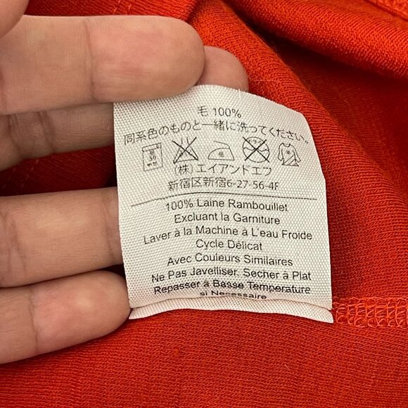 Ibex Women's Orange 100% Wool 1/4 Zip Pullover Mock Neck sweater Size Large - Picture 6 of 16